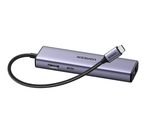 UGREEN Adapter 6w1 CM512 USB-C /3x USB A 3.0 HDMI RJ45 PD Converter - 1488896 - zdjęcie 4